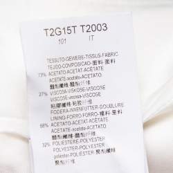 Pre Owned Emporio Armani White Crepe Button Front Blazer S