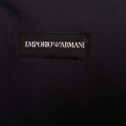 Pre Owned Emporio Armani Dark Green Silk Ruffle Detail Sleeveless Top M