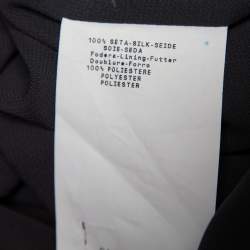 Pre Owned Emporio Armani Dark Green Silk Ruffle Detail Sleeveless Top M