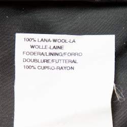 Pre Owned Emporio Armani Vintage Black Wool Hook Front Blazer M