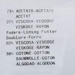 Pre Owned Emporio Armani Black Crepe Side Strip Detail Straight Leg Trousers M