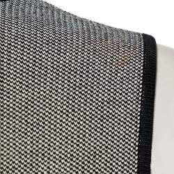 Pre Owned Emporio Armani Monochrome Patterned Knit Skater Dress S