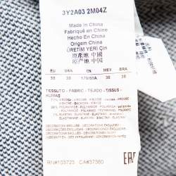 Pre Owned Emporio Armani Monochrome Patterned Knit Skater Dress S