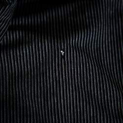 Pre Owned Emporio Armani Black Striped Knit Long Sleeve Shirt M