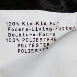 Pre Owned Emporio Armani Brown Animal Printed Fur Button Front Shrug S