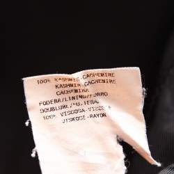 Pre Owned Emporio Armani Black Cashmere Button Front Coat S