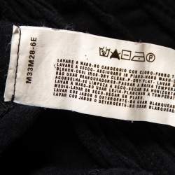 Pre Owned Emporio Armani Navy Blue Twisted Stripe Detail Cotton T-Shirt L