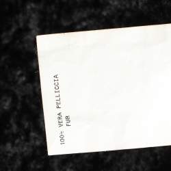 Pre Owned Emporio Armani Brown Fur Collar Detail Zip Front Jacket M