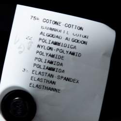 Pre Owned Emporio Armani Black Cotton Short Sleeve Front Button Shirt M 