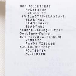 Pre Owned Emporio Armani Ivory Textured Crepe Double Breasted Blazer S