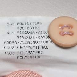 Pre Owned Emporio Armani Pink Plisse Layered Pants M