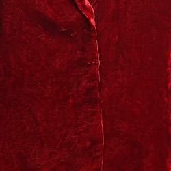 Pre Owned Emporio Armani Red Velvet Button Front Blazer L