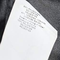 Pre Owned Emporio Armani Black Lace Button Front Blazer M