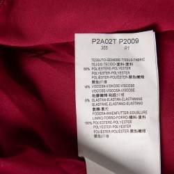 Pre Owned Emporio Armani Pink Knit Jacket Detailed Cap Sleeve Dress M