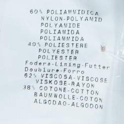 Pre Owned Emporio Armani Cream ZigZag Topstitch Detail Pintucked Blazer M