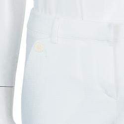 Pre Owned Emporio Armani White Straight Fit Trousers S