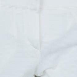 Pre Owned Emporio Armani White Straight Fit Trousers S