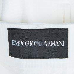 Pre Owned Emporio Armani White Straight Fit Trousers S