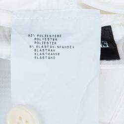 Pre Owned Emporio Armani White Straight Fit Trousers S