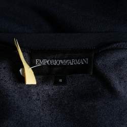 Pre Owned Emporio Armani Blue Cotton Half Printed Short Sleeve T-Shirt S