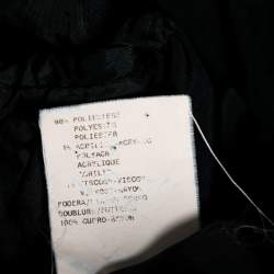 Pre Owned Emporio Armani Black Pinstriped Crepe Single Breasted Suit M