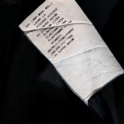 Pre Owned Emporio Armani Vintage Black Wool Belt Detailed Tailored Suit M