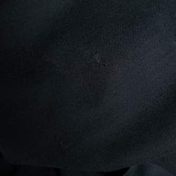 Pre Owned Emporio Armani Black Textured Crepe & Satin Trimmed Single Breasted Suit M