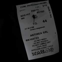 Pre Owned Emporio Armani Black Jacquard Single Breasted Blazer M