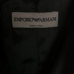 Pre Owned Emporio Armani Black Wool Single Breasted Blazer S