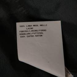 Pre Owned Emporio Armani Black Wool Single Breasted Blazer S