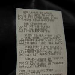 Pre Owned Emporio Armani Vintage Black Leather Knee Length Skirt M