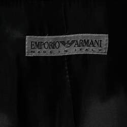 Pre Owned Emporio Armani Black Wool Single Breasted Blazer S