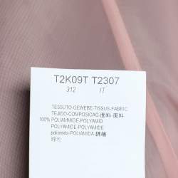 Pre Owned Emporio Armani Pink Taffeta Sheer Sleeveless Top M