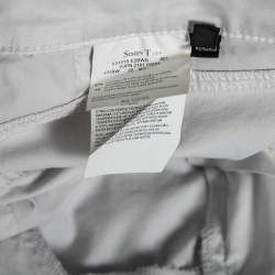 Pre Owned Emporio Armani  White Cotton Regular Fit Pants M