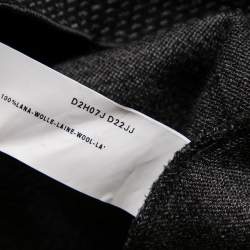 Pre Owned Emporio Armani Grey Wool Knot Detailed Front Sleeveless Top S