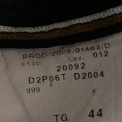 Pre Owned Emporio Armani Black Wool Straight Fit Trousers M