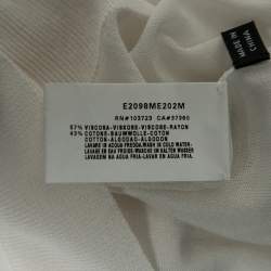 Pre Owned Emporio Armani Off White Knit Sleeveless Top & Button Front Cardigan M