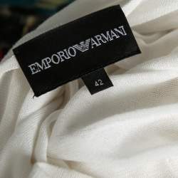 Pre Owned Emporio Armani Off White Knit Sleeveless Top & Button Front Cardigan M