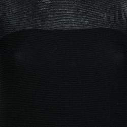 Emporio Armani Black Knit Puff Sleeve Top M