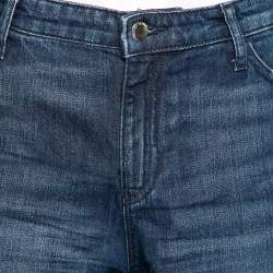 Pre Owned Emporio Armani J15 Navy Blue Denim Girl Fit Jeans L