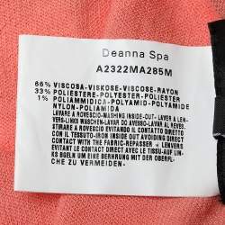 مملوكة مسبقًا فستان ايمبيرو أرماني تريكو برتقالي مزخرف رقبة حمالات قصير مقاس صغير ( سمول )