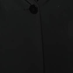 Pre Owned Emporio Armani Black Synthetic Single Breasted Blazer S