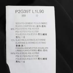 Pre Owned Emporio Armani Black Synthetic Single Breasted Blazer S