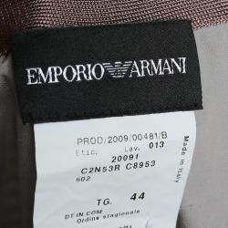 Pre Owned Emporio Armani Dusky Pink Bead Embellished Tulle Top & Midi Skirt Set M