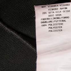 Emporio Armani Black Velvet Sequin Embellished Sleeveless Dress S