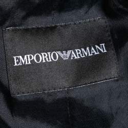 Pre Owned Emporio Armani Black Acetate Side Bow Long Sleeve Blazer S