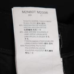 Pre Owned Emporio Armani Black Crepe Pleat Detail Short Skirt M