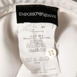 Pre Owned Emporio Armani Grey Jersey Trouser S