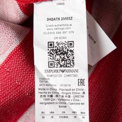 Pre Owned Emporio Armani Multicolor Striped Knit Flared Dress S