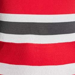 Pre Owned Emporio Armani Multicolor Striped Knit Flared Dress S